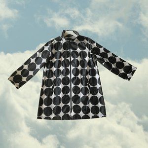 Marimekko Pienet Kivet Raincoat. Cotton/PVC. Rare. Size Large